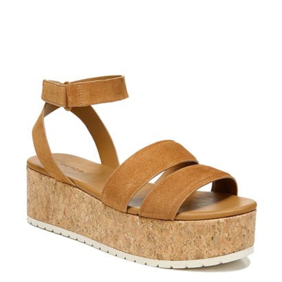 Vince “Jet” Genuine Suede Platform Sandals - Picture 2 of 12